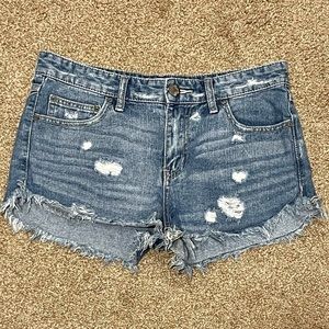 Free People Denim Distressed Cutoff Shorts Size 27 Waist EUC